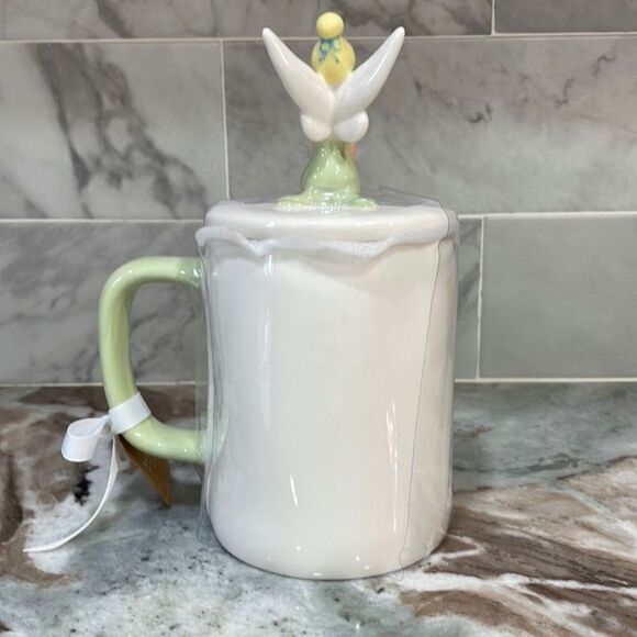 NWT Gorgeous 3D Rae Dunn Disney Mug White Ceramic Tinkerbell Tinker Bell - Picture 3 of 12